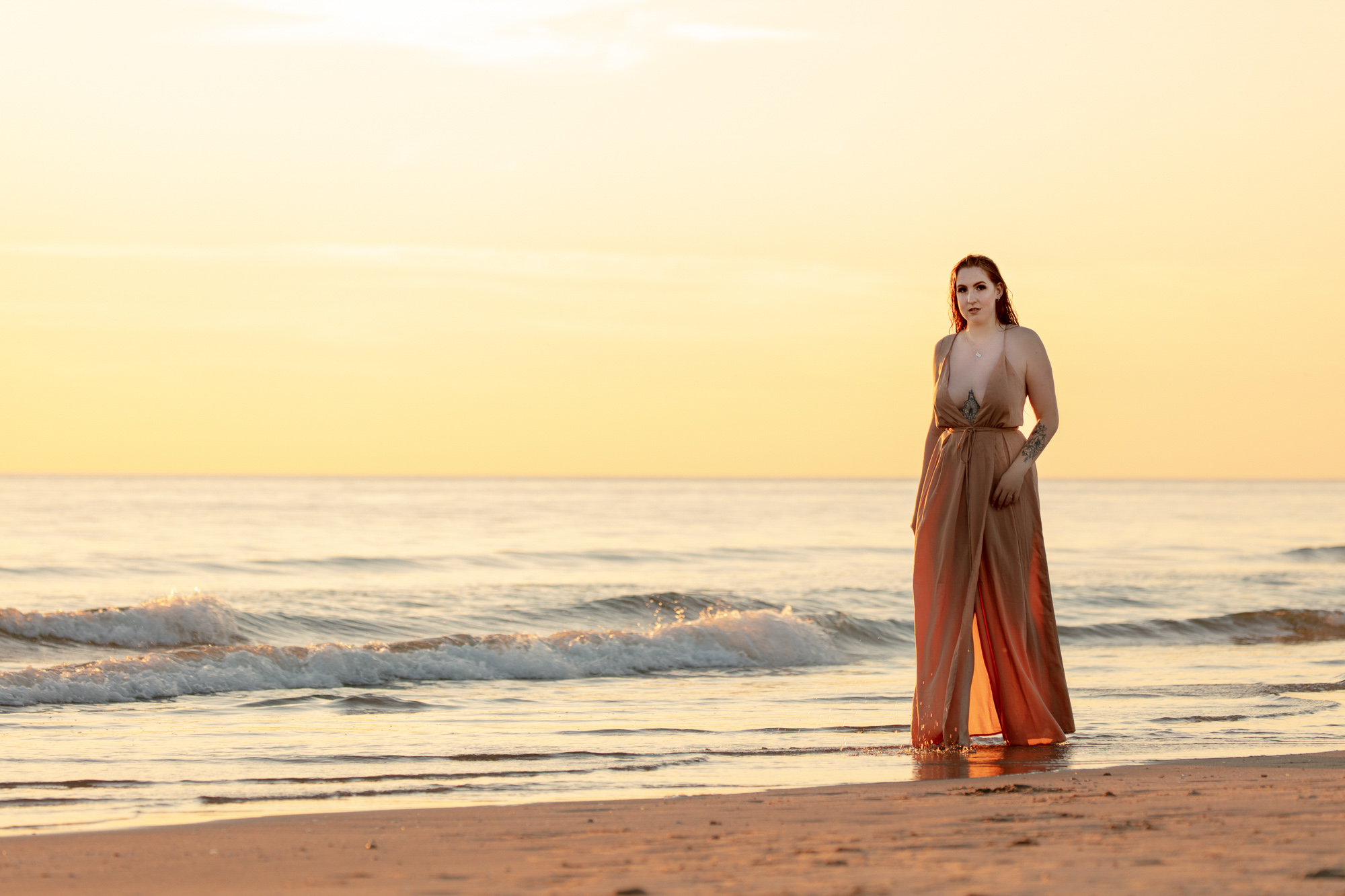 fotograf i solnedgang