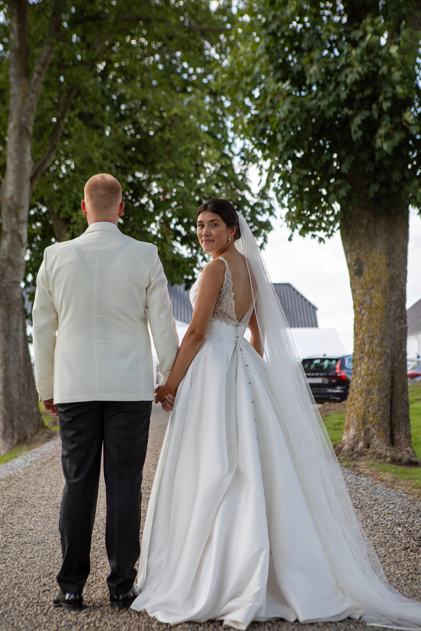 Brudepar fotograferet i Fredericia