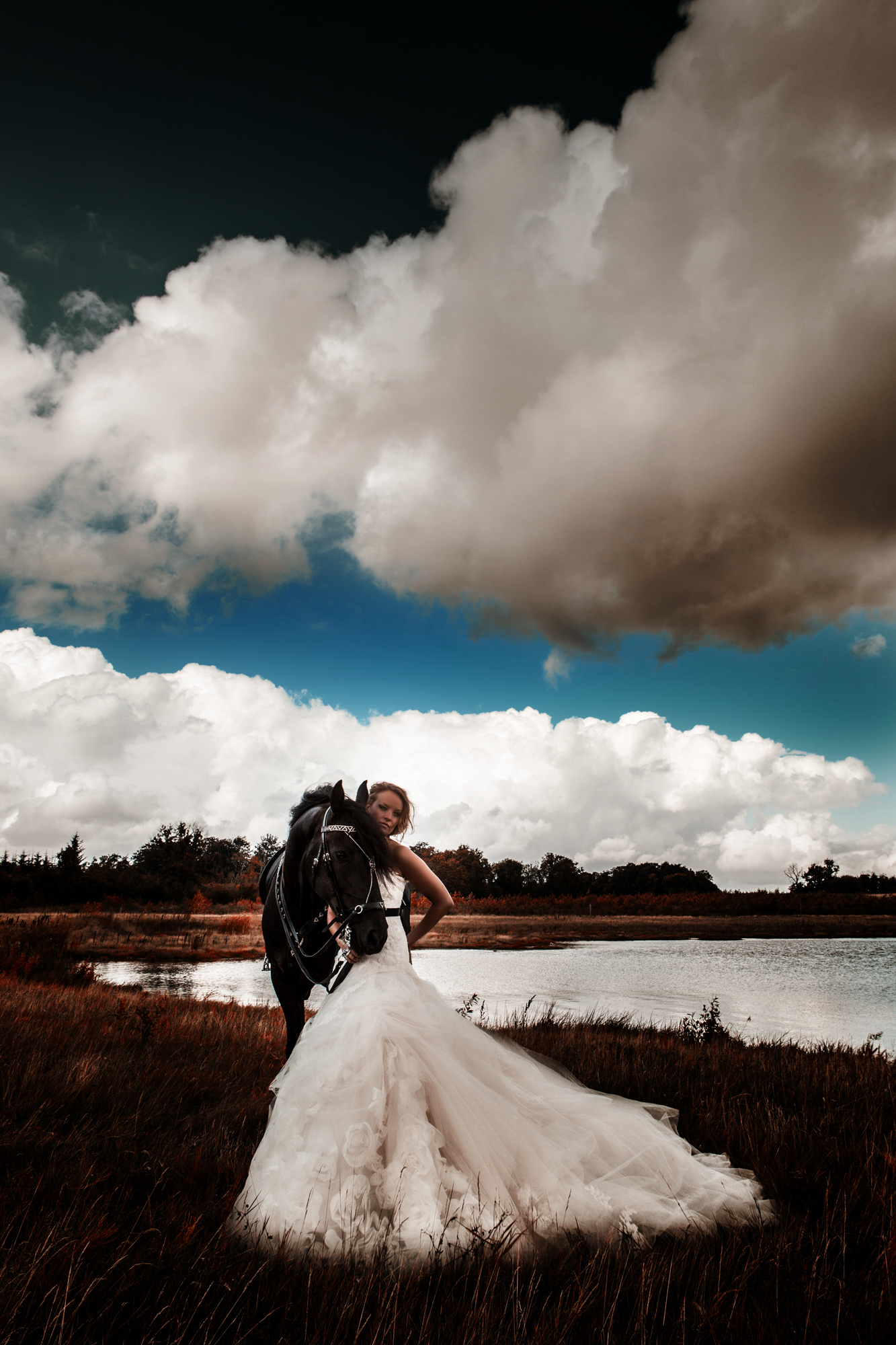 Kunstnerisk bryllupsbillede