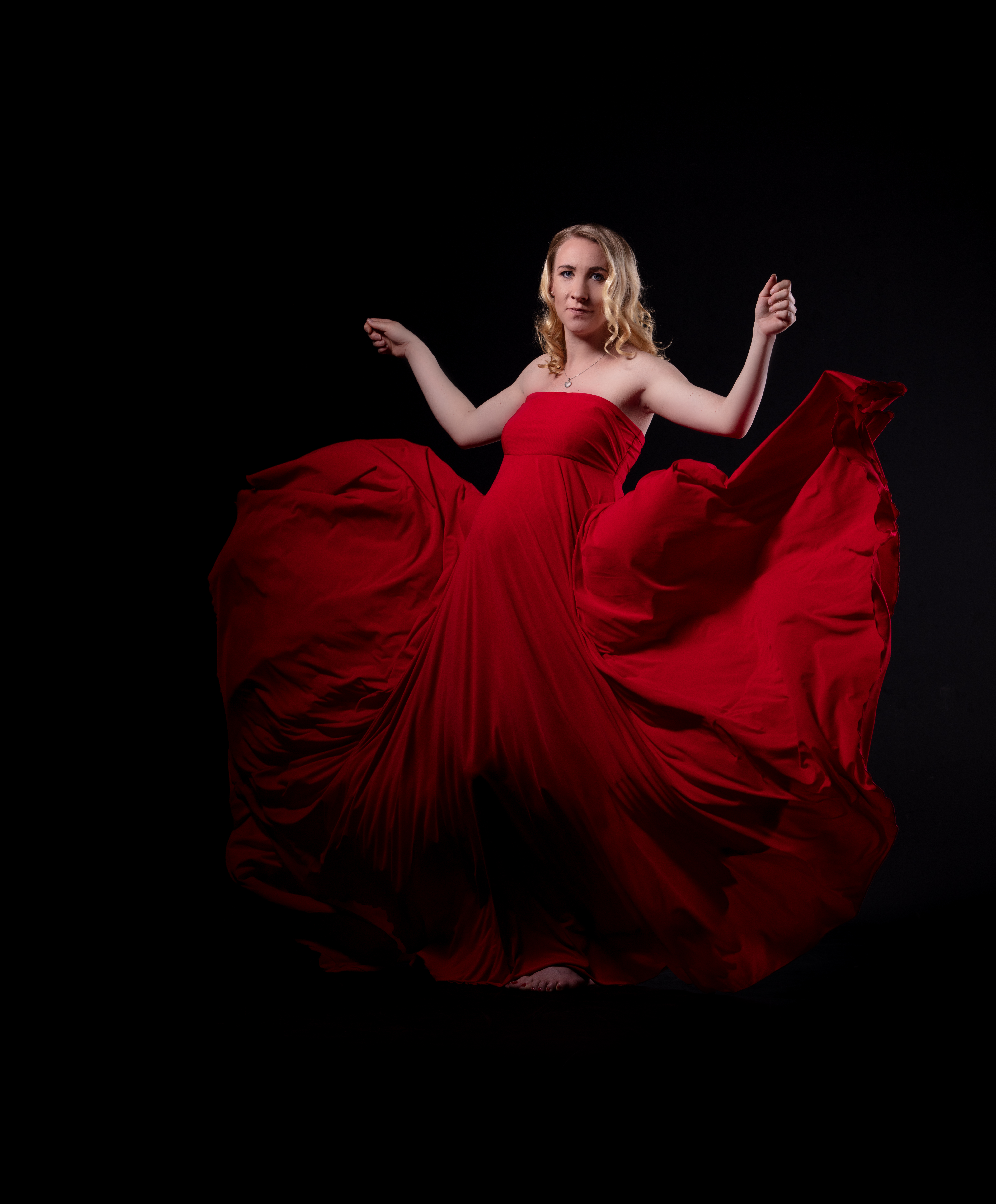 Graviditetsfotografering med kjole